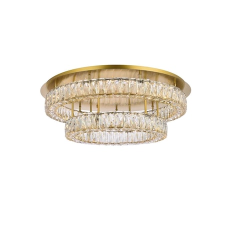 Elegant Lighting Elegant Lighting  30 in. Monroe LED Double Flush Mount, Gold 3503F30L2G